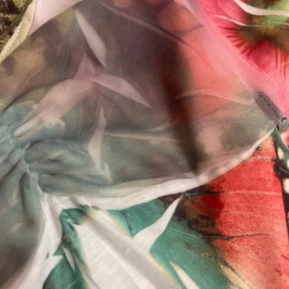 One world sleep medium butterfly maxi silky Cami straps loungewear NWT - Picture 3 of 7